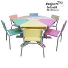 Conjunto Hexagonal Mesas E Cadeiras - 03 A 05 Anos - Infantil