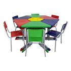 Conjunto Hexagonal Mesas E Cadeiras - 06 A 09 Anos - Infanto