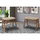 Conjunto Hibisco Mesa 1,32x0,70 Tampo Madeira, 01 Banco E 02