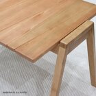 Conjunto Hibisco Mesa 1,32x0,70 Tampo Madeira, 01 Banco E 02