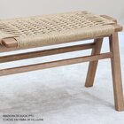 Conjunto Hibisco Mesa 1,32x0,70 Tampo Madeira, 01 Banco E 02