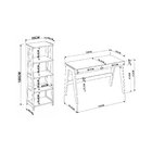 Conjunto Home Offce 2 Peças Escrivaninha 120cm 2 Gavetas E Es