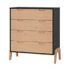 Conjunto Home Office 2 Peças 1 Cômoda 4 Gavetas 1 Estante Liv