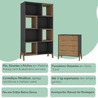 Conjunto Home Office 2 Peças 1 Cômoda 4 Gavetas 1 Estante Liv