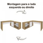 Conjunto Home Office 2 Peças 1 Escrivaninha Em L Smart Com 1