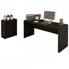 Conjunto Home Office 2 Peças Com 1 Mesa E 1 Armário Para Escr