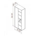 Conjunto Home Office 2 Peças Com Estante 1 Porta E 5 Pratelei