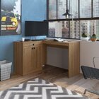 Conjunto Home Office 2 Peças Com Estante E Escrivaninha Em L