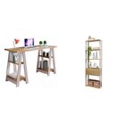 Conjunto Home Office 2 Peças Escrivaninha Cavalete E Estante