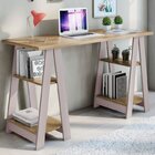 Conjunto Home Office 2 Peças Escrivaninha Cavalete E Estante