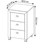 Conjunto Home Office 2 Peças Escrivaninha Com Gaveteiro 3 Gav