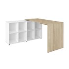 Conjunto Home Office 2 Peças Escrivaninha Em L Com Balcão Bai