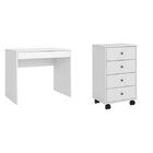 Conjunto Home Office 2 Peças Escrivaninha Facility E Gaveteir