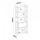 Conjunto Home Office 2 Peças Estante 4 Prateleiras 1 Porta Co