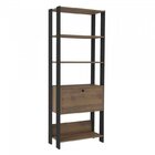 Conjunto Home Office 2 Peças Estante 4 Prateleiras 1 Porta Co