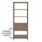 Conjunto Home Office 2 Peças Estante 4 Prateleiras 1 Porta Co