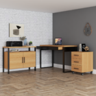 Conjunto Home Office 3 Peças 100% Mdf Pratice Freijó - Pradel