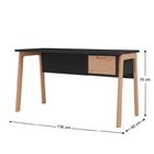 Conjunto Home Office 3 Peças 1 Escrivaninha 136cm Pés Em Made