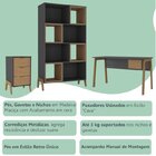 Conjunto Home Office 3 Peças 1 Escrivaninha 1 Estante 1 Mesa