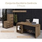 Conjunto Home Office 3 Peças 1 Mesa Em L Tamburato 1 Gaveteir