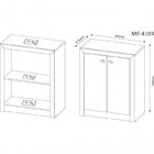 Conjunto Home Office 3 Peças Com 1 Balcão, 1 Armário E 1 Esta