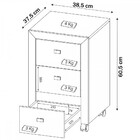 Conjunto Home Office 3 Peças Com 1 Mesa, 1 Gaveteiro E 1 Esta