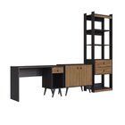 Conjunto Home Office 3 Peças Com Escrivaninha, Balcão E Gavet