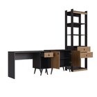 Conjunto Home Office 3 Peças Com Escrivaninha, Balcão E Gavet