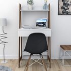 Conjunto Home Office 3 Peças Escrivaninha, Armário E Estante