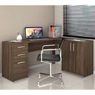 Conjunto Home Office 4 Peças 1 Mesa Em L 1 Escrivaninha 2 Arm