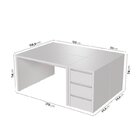 Conjunto Home Office 4 Peças 2 Mesas 120cm 2 Gaveteiros Ficus