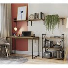 Conjunto Home Office 5 Peças 1 Escrivaninha 1 Estante Baixa E