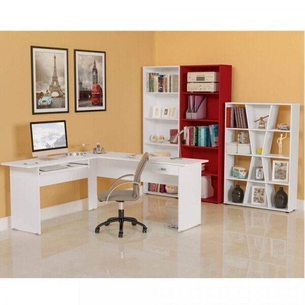 Conjunto Home Office Com Estação Cannes, Estante Multy E Xis