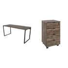 Conjunto Home Office Com Mesa Para Computador E Gaveteiro Vol