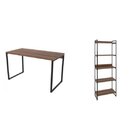 Conjunto Home Office Com Mesa Para Escritório 120cm E Estante