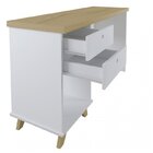 Conjunto Home Office Escrivaninha 2 Gavetas Retrô E Estante O