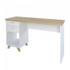 Conjunto Home Office Escrivaninha 2 Gavetas Retrô E Estante O