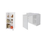 Conjunto Home Office Escrivaninha Com Estante Logan Branco Es