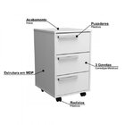 Conjunto Home Office Escrivaninha Gaveteiro 3 Gavetas B29 Nov