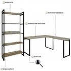 Conjunto Home Office Estilo Industrial 2 Peças Rush Carvalho
