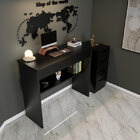 Conjunto Home Office Mesa E Gaveteiro Com 4 Gavetas - Preto