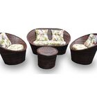 Conjunto Ibiza - 2 Poltronas + 1 Sofá + 1 Mesa Redonda - Búzi