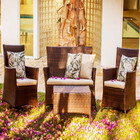 Conjunto Iguapó Em Alumínio Para Decoração, Piscina, Varanda