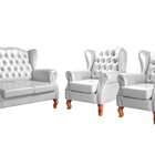 Conjunto Imperador Sofá Com Poltronas Chesterfield Decoração