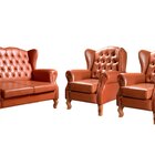 Conjunto Imperador Sofá Com Poltronas Chesterfield Decoração