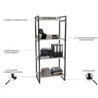 Conjunto Industrial 2 Peças 1 Escrivaninha Em L E 1 Estante 4