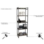 Conjunto Industrial 2 Peças Com 1 Escrivaninha 90cm E 1 Estan