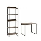 Conjunto Industrial 2 Peças Com 1 Escrivaninha 90cm E 1 Estan