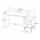 Conjunto Industrial 2 Peças Com Escrivaninha 2 Gavetas E Esta