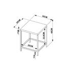 Conjunto Industrial Mesa Com 2 Bancos E 2 Banquetas Steel - V